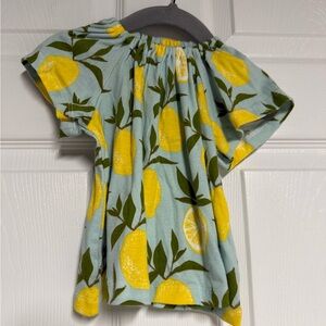 MilkBarn Lemon Print Top/Dress Size 3-6 Months